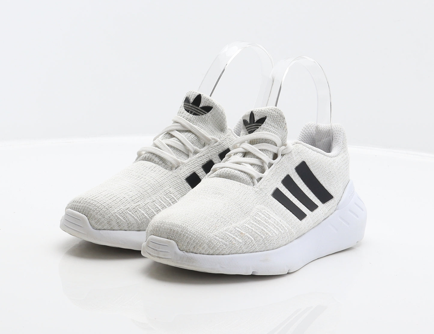 adidas Boys White Polyester Trainer UK 13