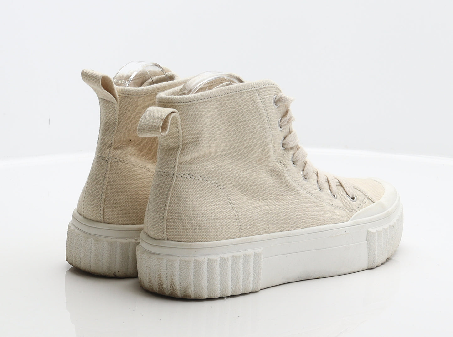 Primark Womens Beige Fabric Trainer UK 6 39