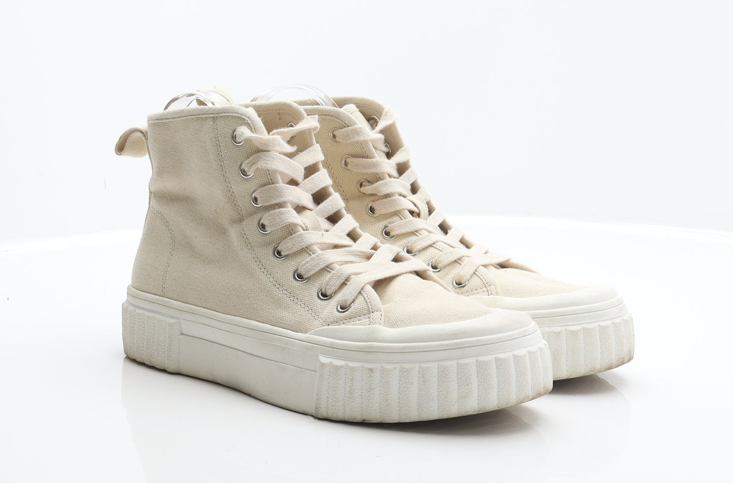 Primark Womens Beige Fabric Trainer UK 6 39