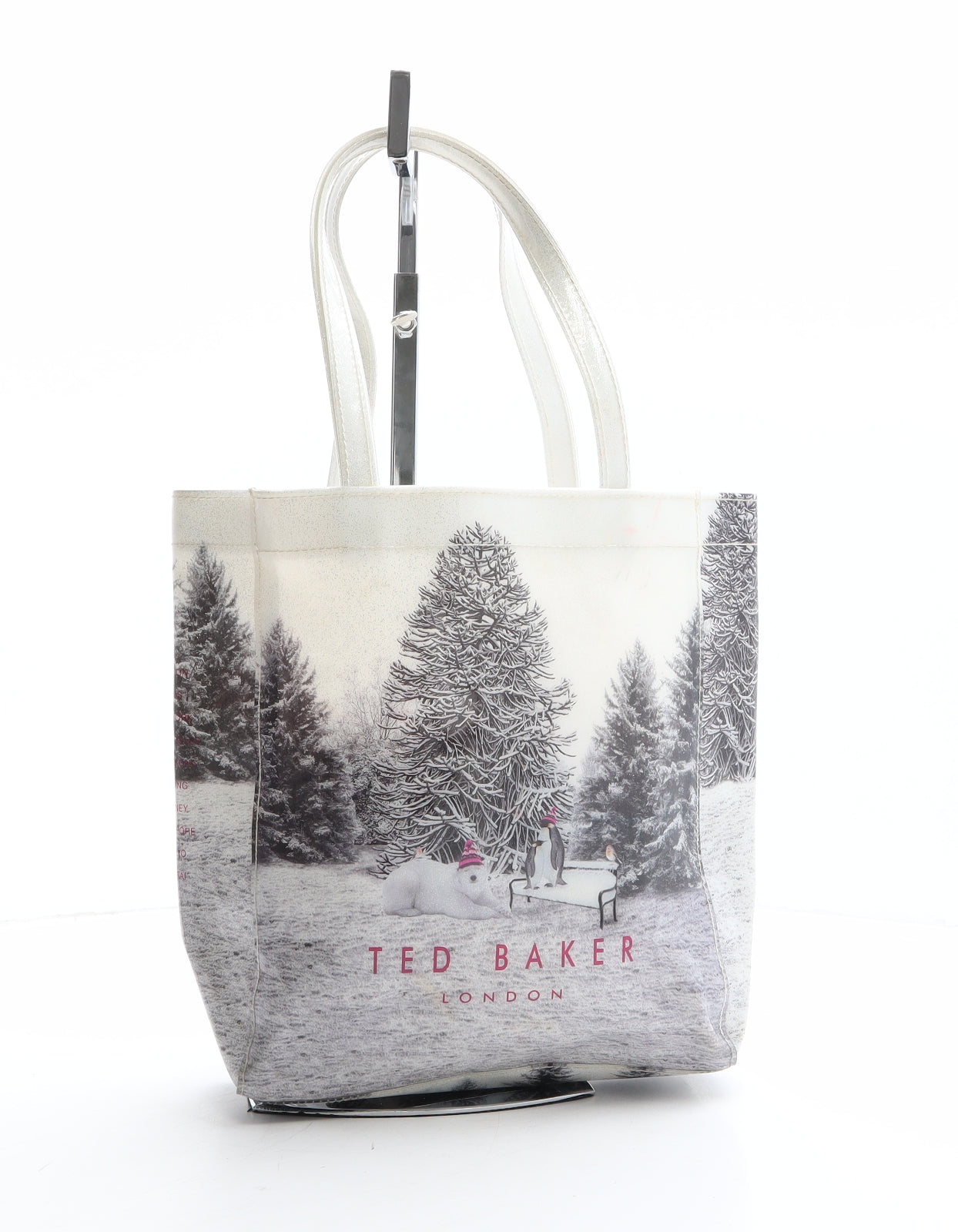 Ted Baker Womens Ivory Geometric Rubber Shoulder Bag Size Medium - Winter Print