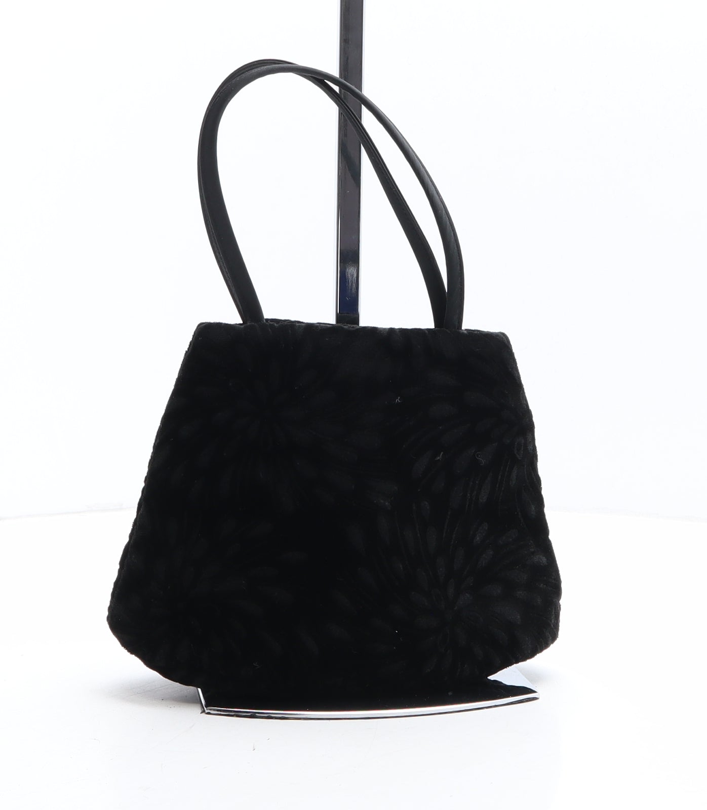 Marks and Spencer Womens Black Floral Acetate Pouch Size Micro