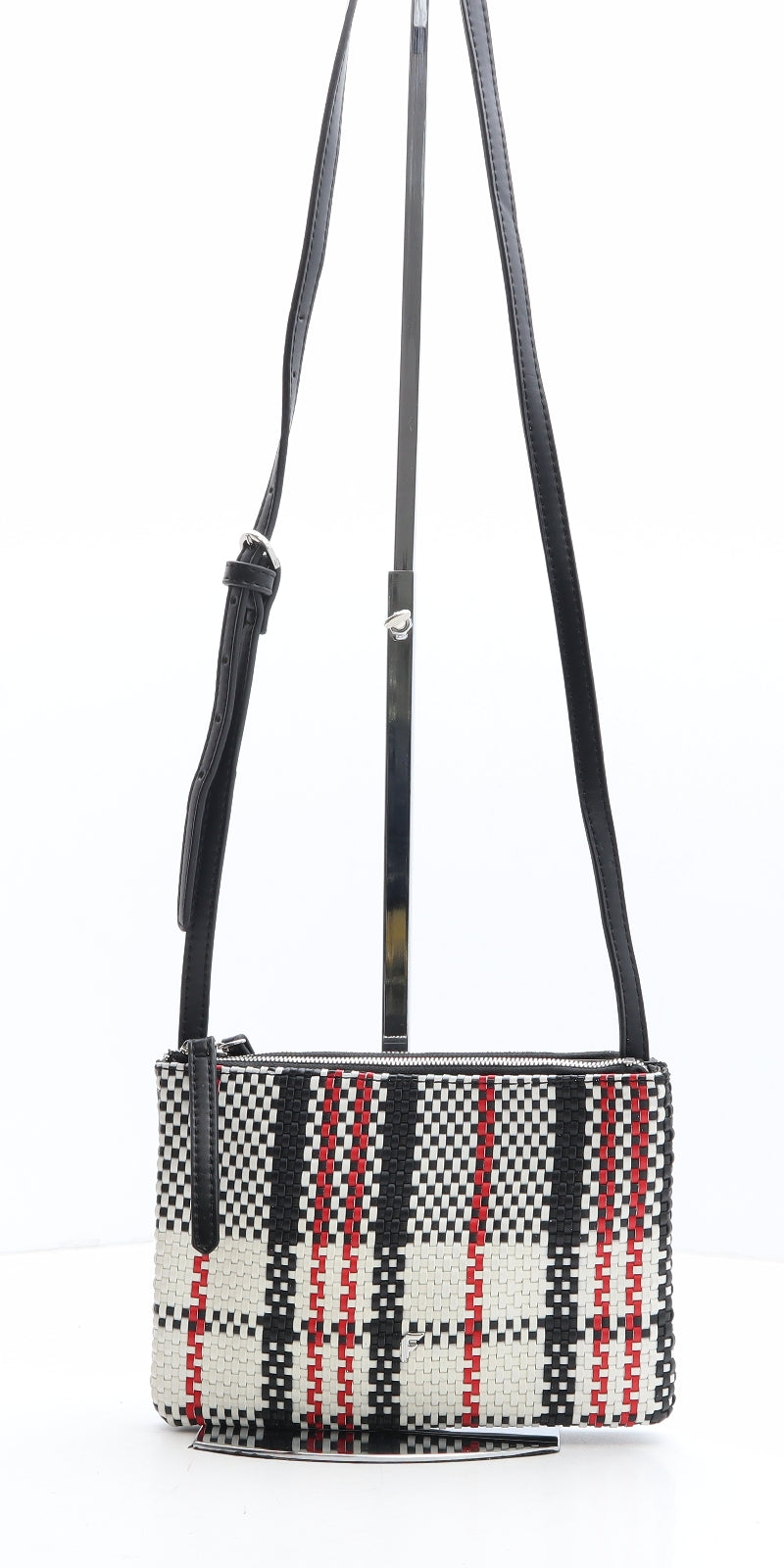 Fiorelli Womens Multicoloured Plaid Polyethylene Saddle Bag Size Mini