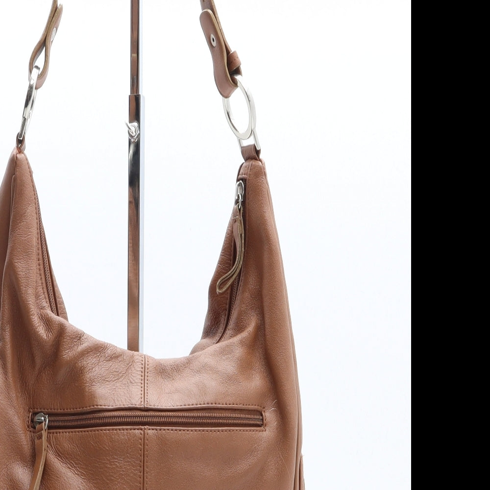 Charter Club Womens Brown Polyethylene Shoulder Bag Size Medium