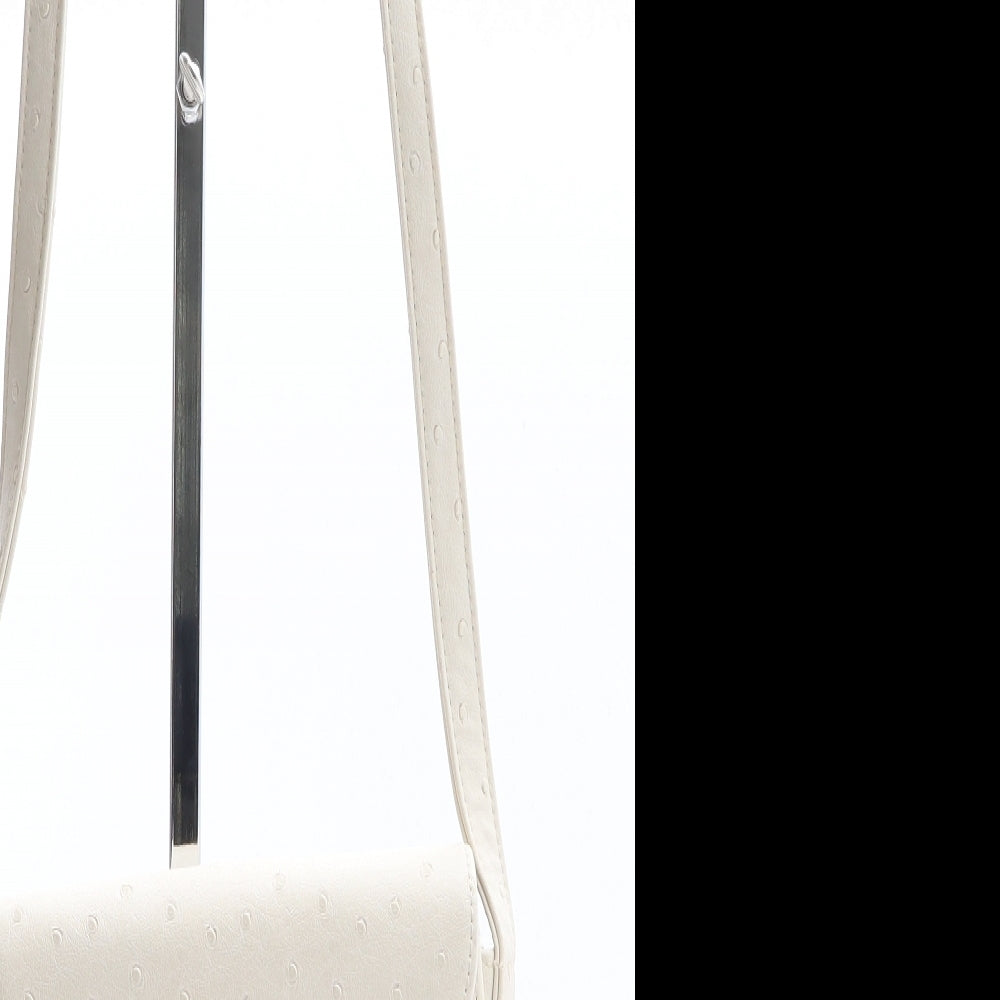 Marks and Spencer Womens Beige Polka Dot Polyethylene Saddle Bag Size Small