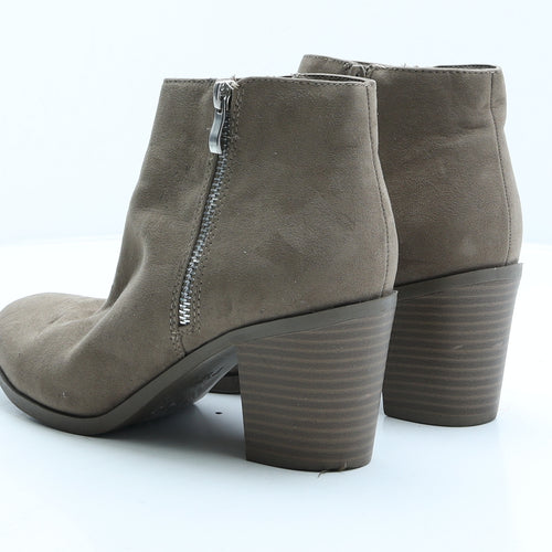 Primark Womens Brown Suede Bootie Boot UK 6 39