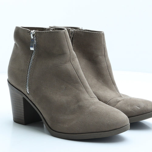 Primark Womens Brown Suede Bootie Boot UK 6 39