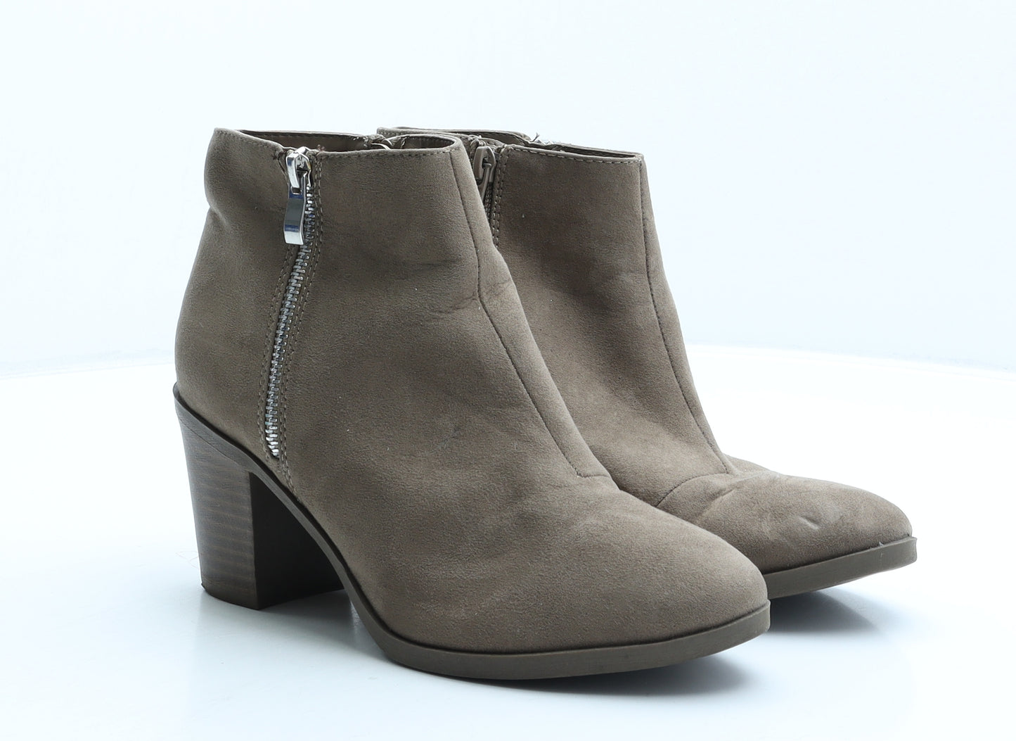 Primark Womens Brown Suede Bootie Boot UK 6 39