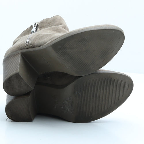 Primark Womens Brown Suede Bootie Boot UK 6 39