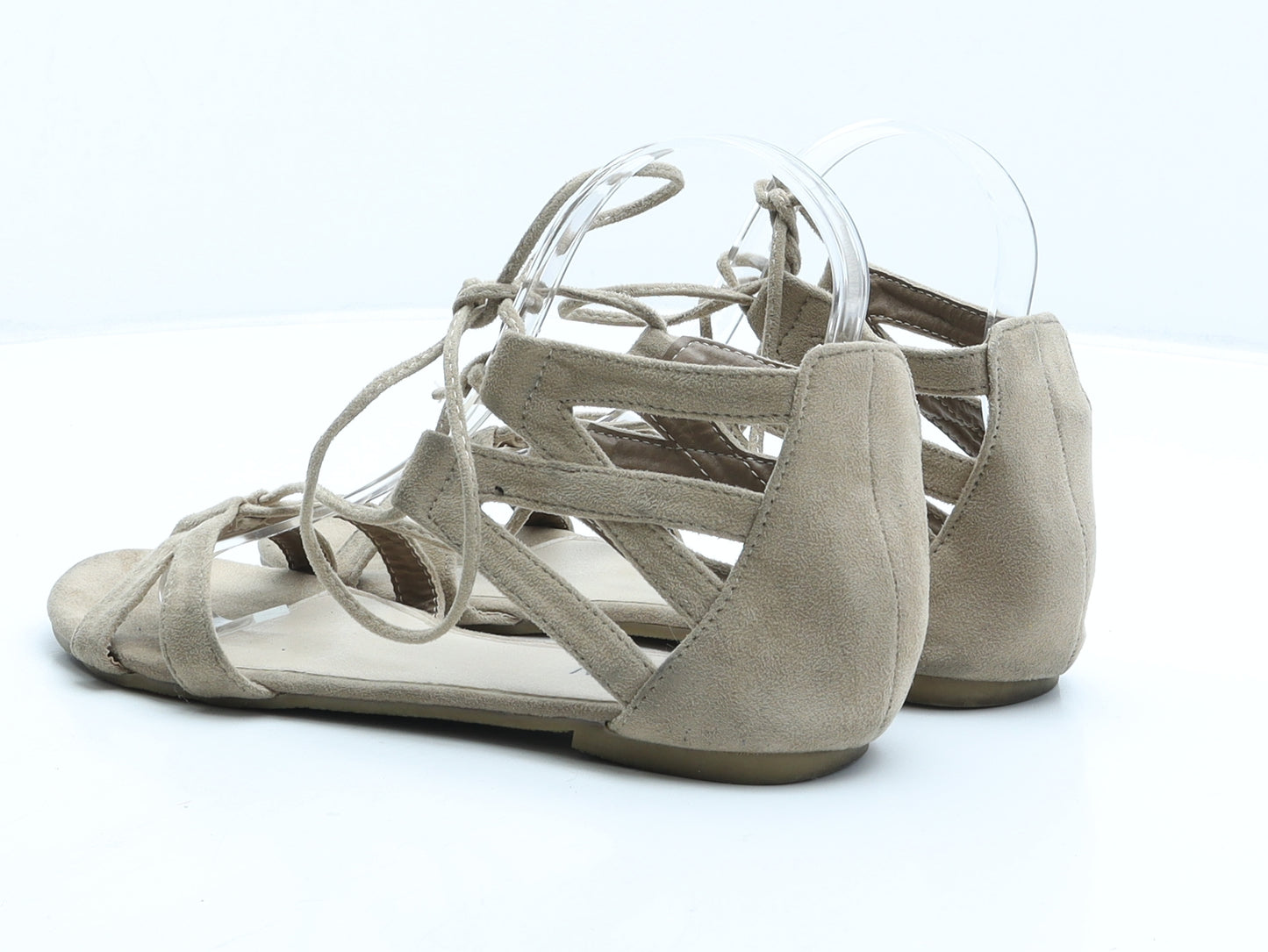 Erynn Womens Beige Suede Gladiator Sandal UK 4 37