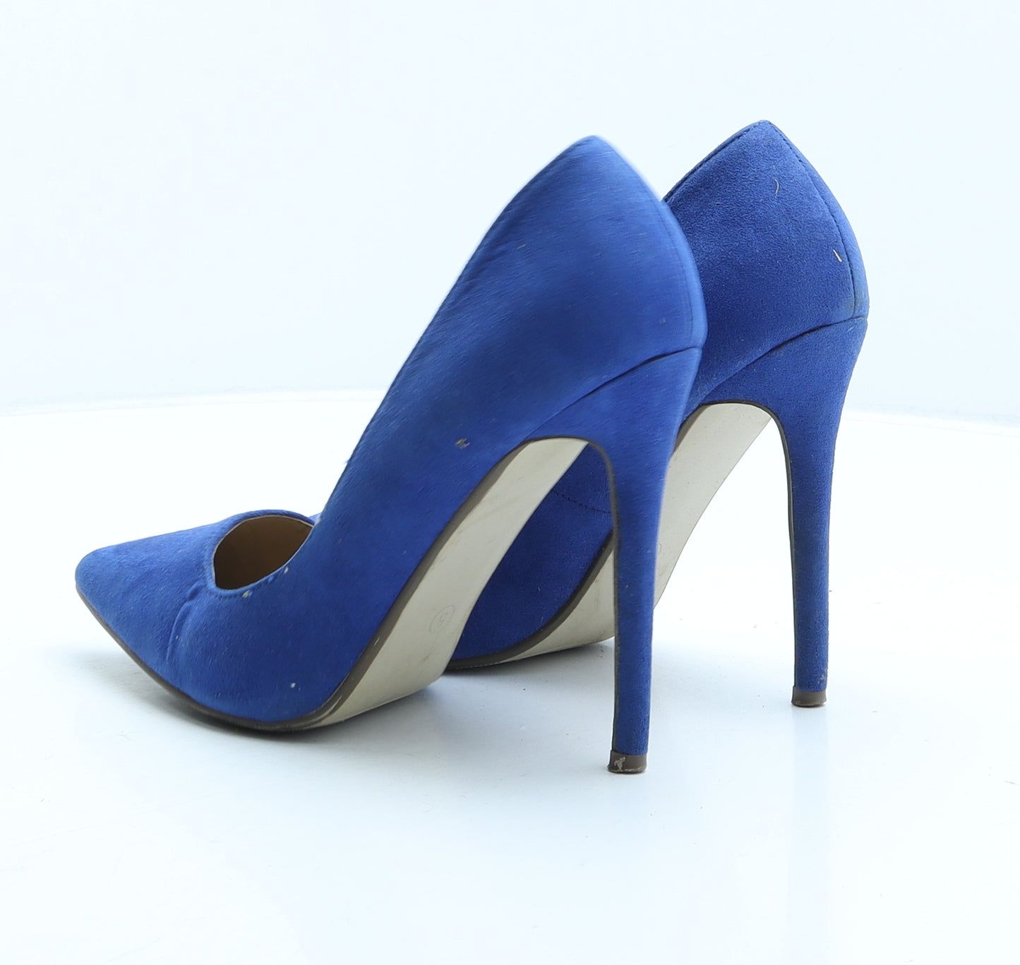 Krush Womens Blue Suede Court Heel UK 5