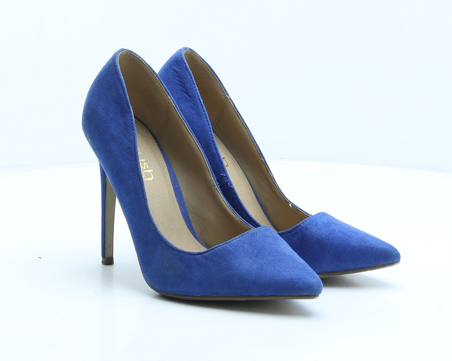 Krush Womens Blue Suede Court Heel UK 5