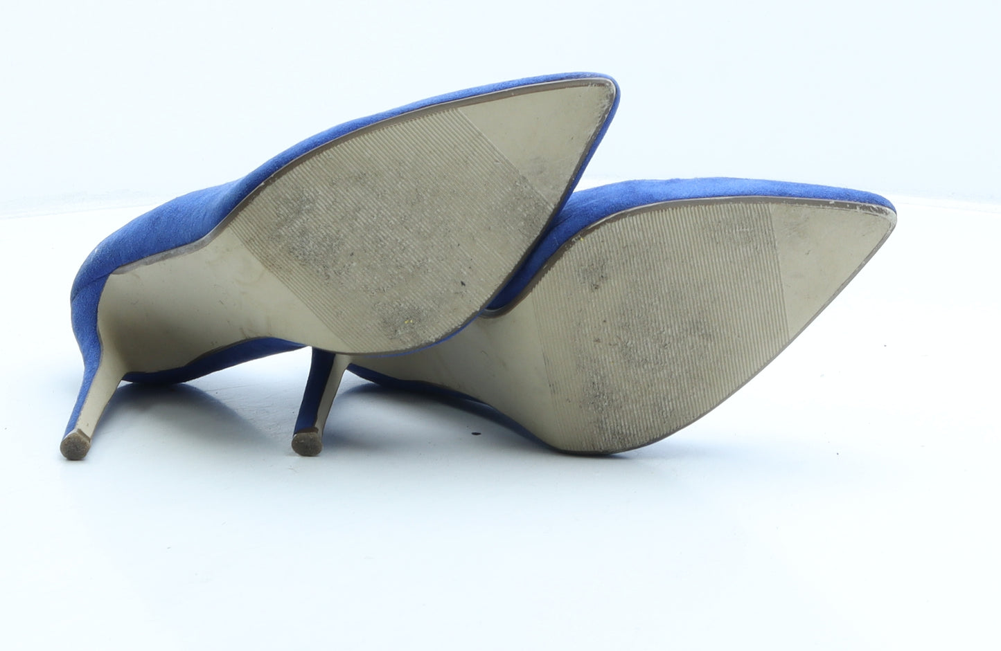 Krush Womens Blue Suede Court Heel UK 5