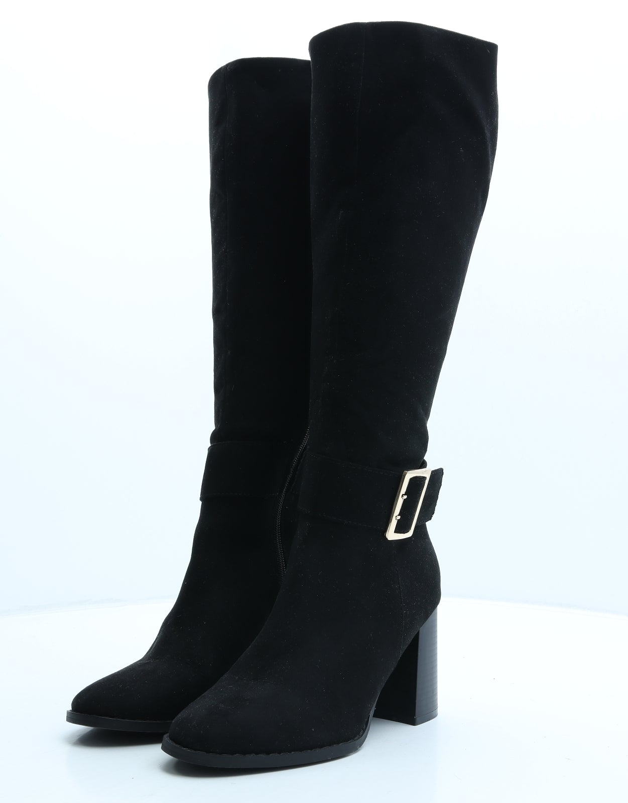 ASOS Womens Black Suede Biker Boot UK 5 38