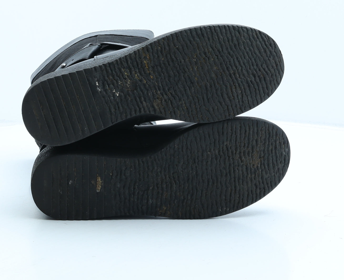 Marks and Spencer Girls Black Polyester Biker Boot UK 3