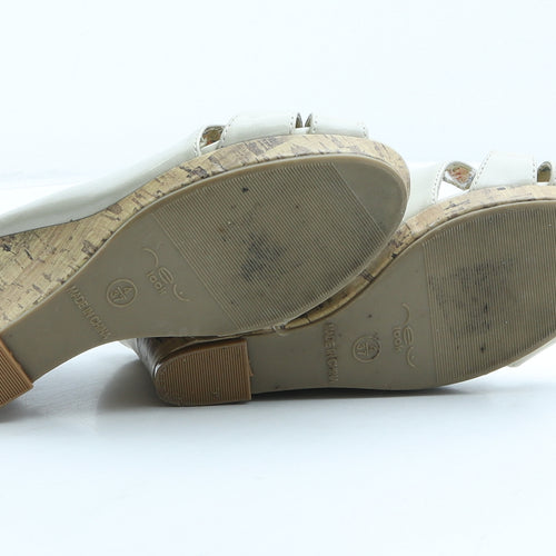 George Womens Beige Polyester Slingback Heel UK 4 37