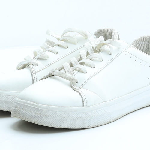 Primark Mens White Polyester Trainer UK 7 40