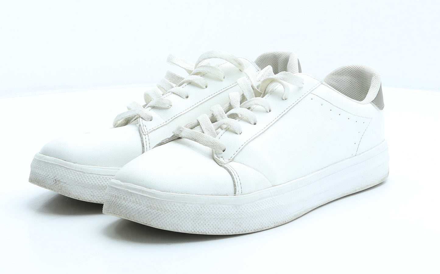 Primark Mens White Polyester Trainer UK 7 40