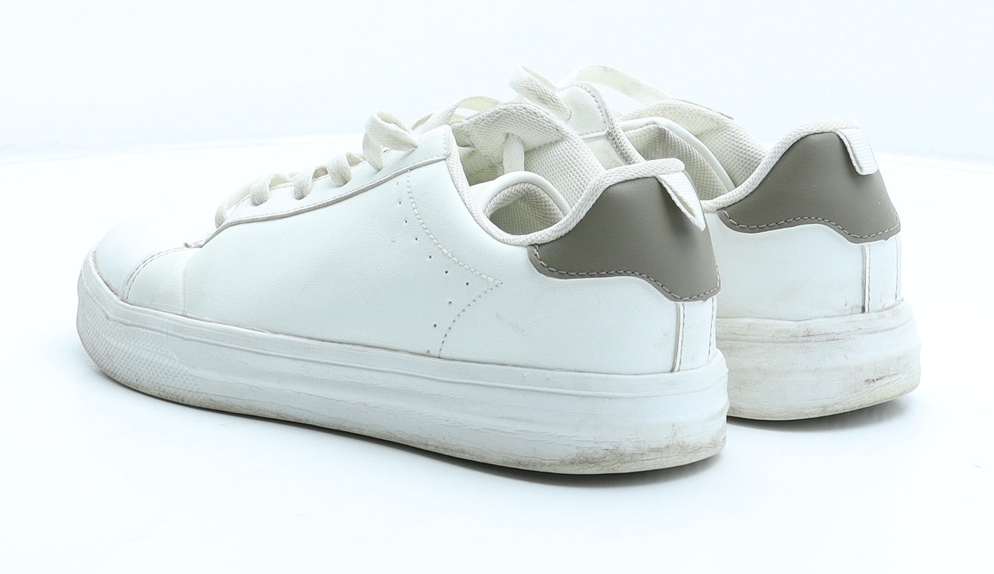 Primark Mens White Polyester Trainer UK 7 40