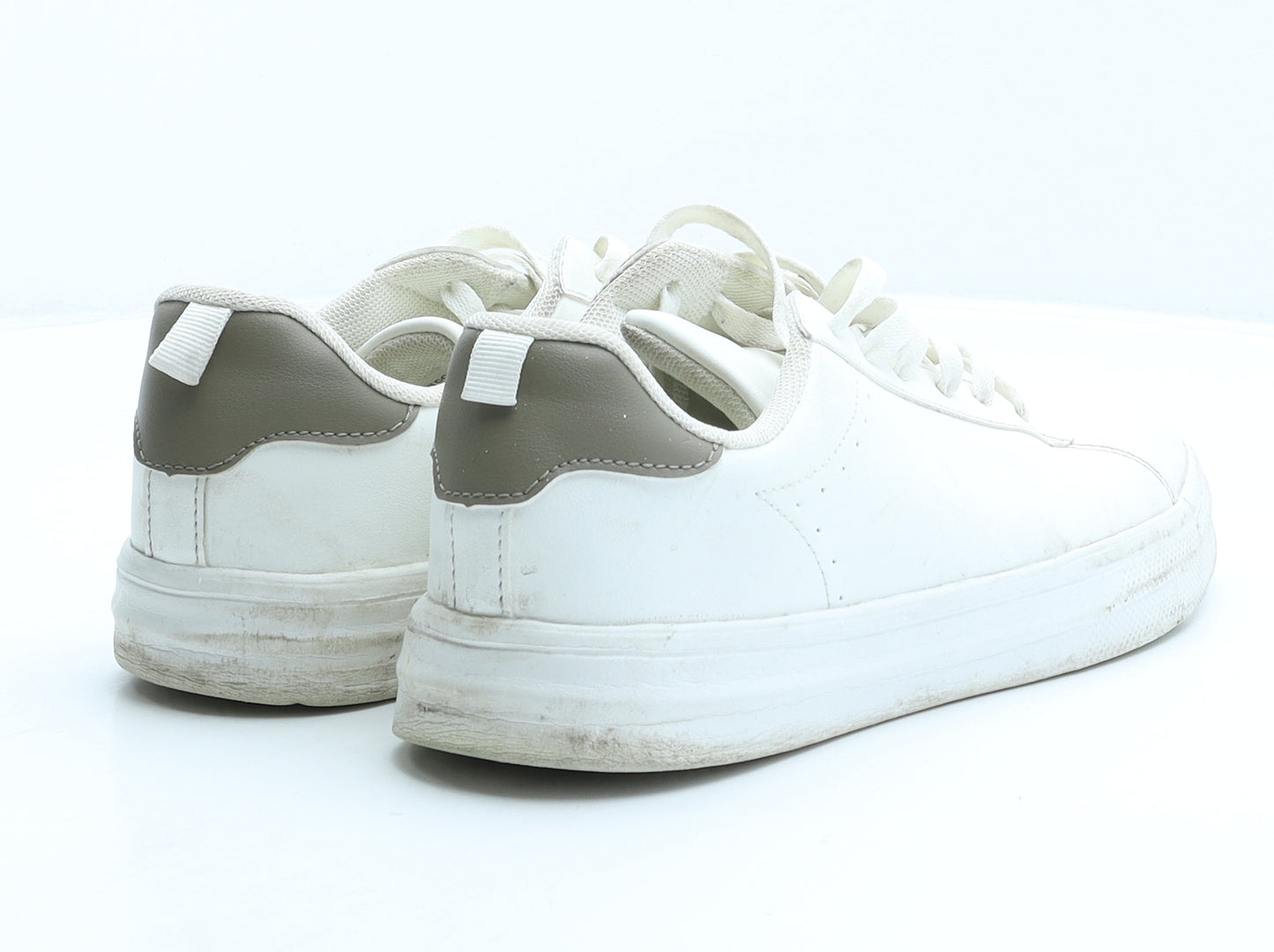 Primark Mens White Polyester Trainer UK 7 40