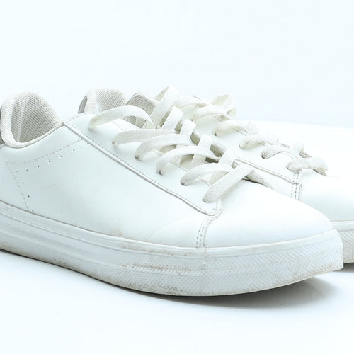 Primark Mens White Polyester Trainer UK 7 40