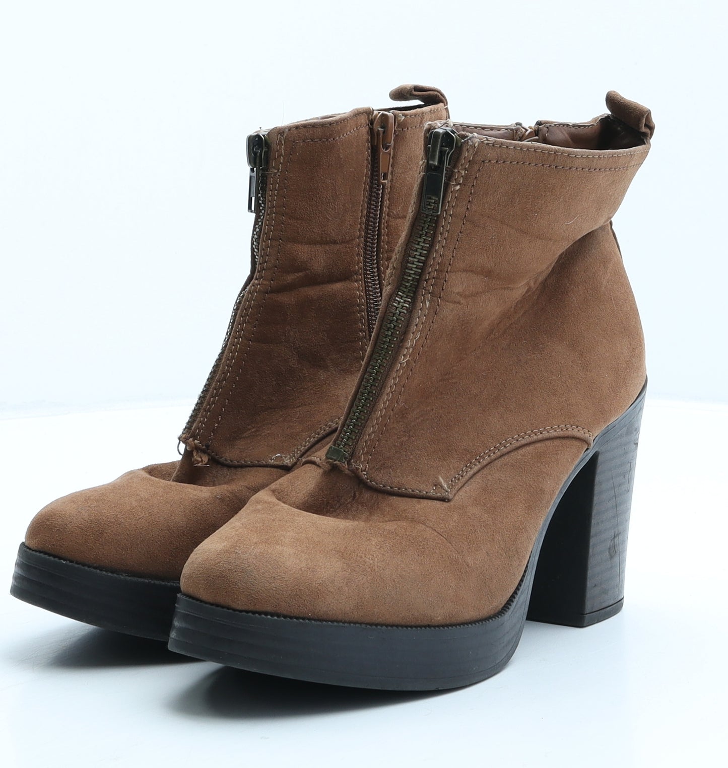 Atmosphere Womens Brown Suede Bootie Boot UK 5 38