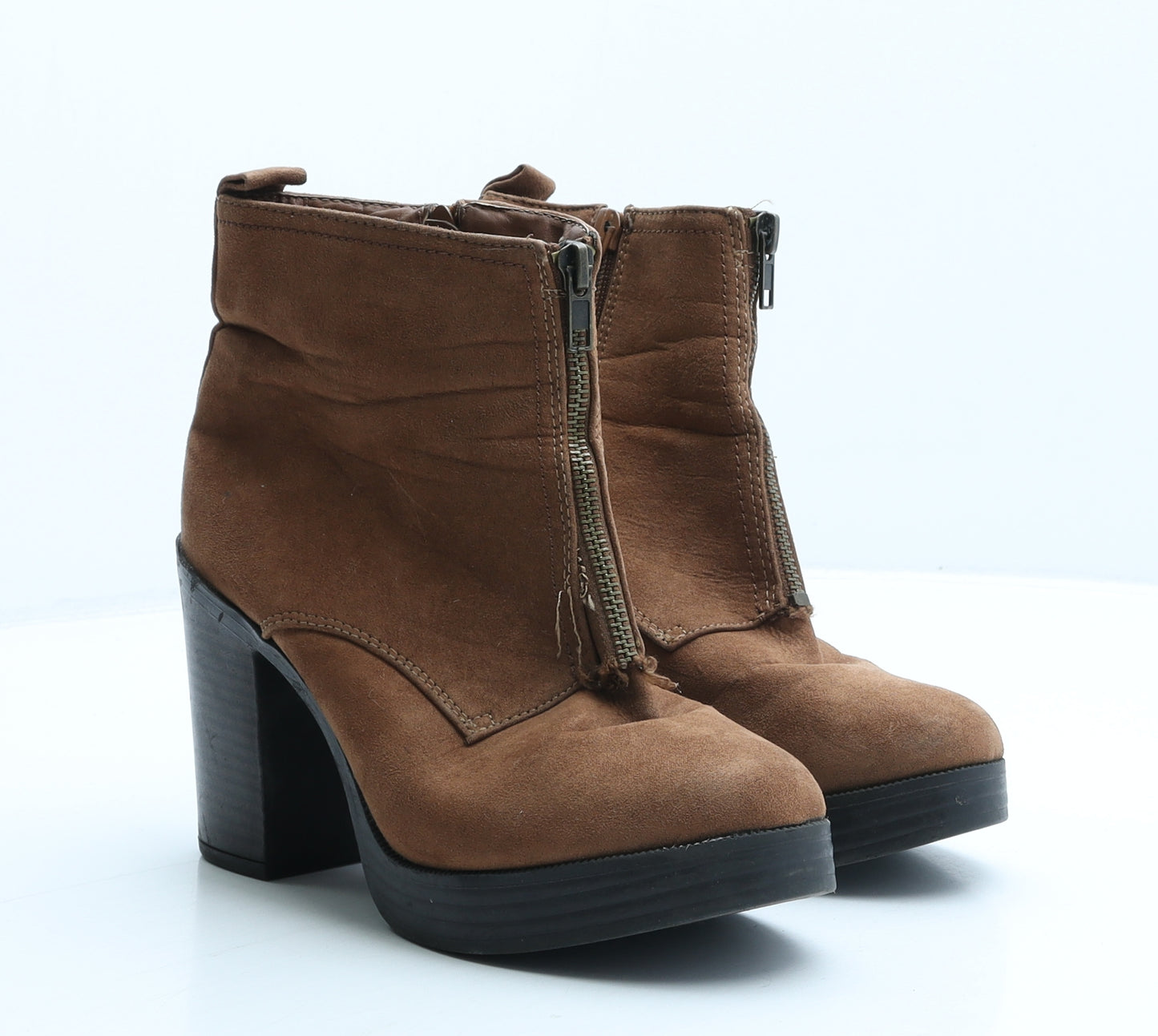 Atmosphere Womens Brown Suede Bootie Boot UK 5 38