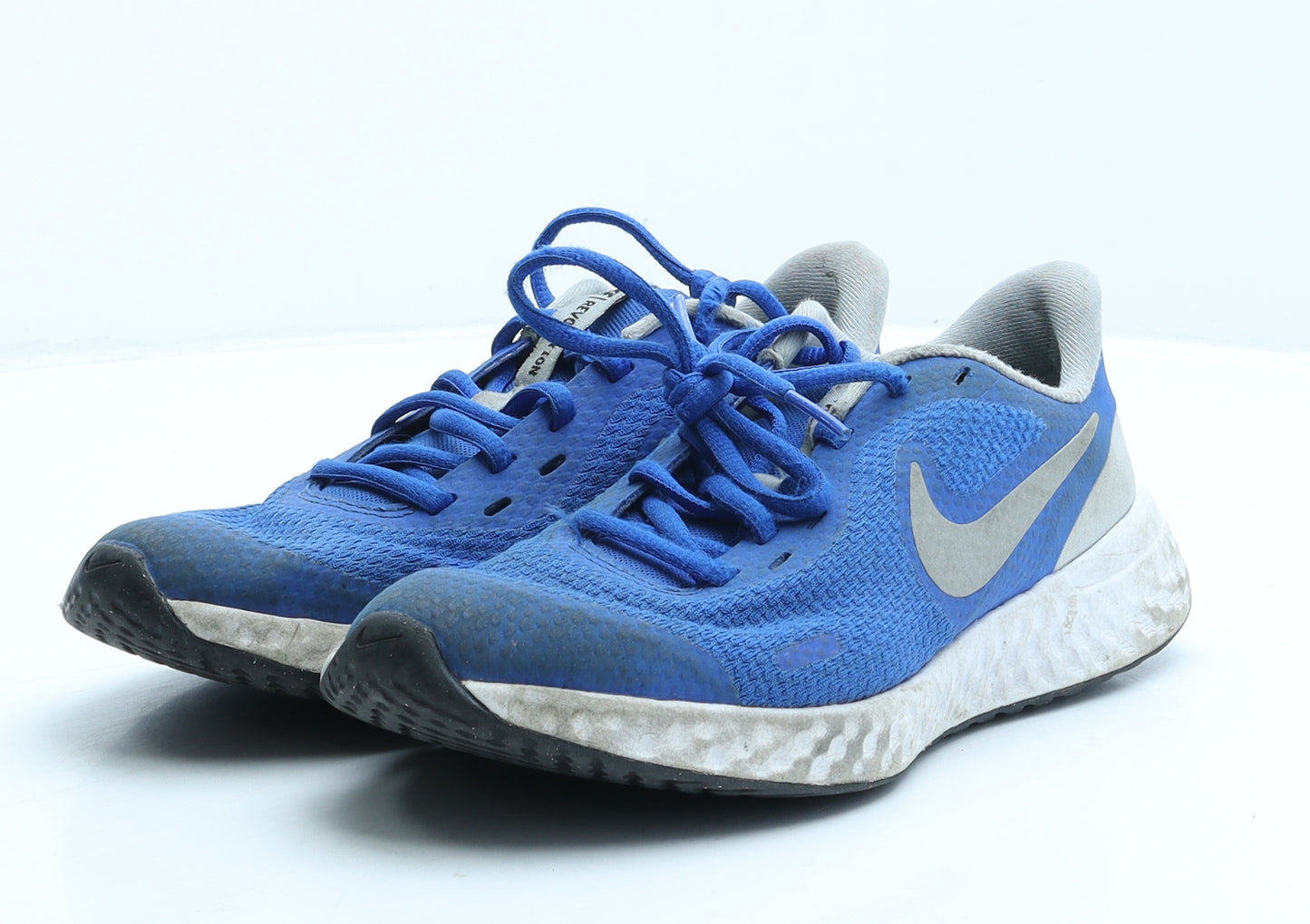 Nike Boys Blue Fabric Trainer UK 3.5 36.5