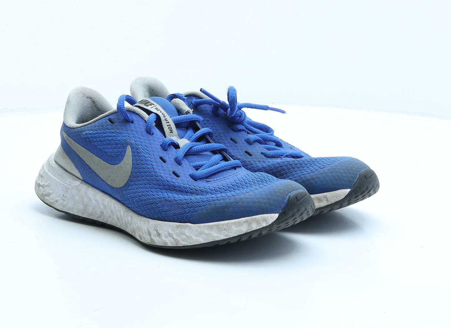 Nike Boys Blue Fabric Trainer UK 3.5 36.5