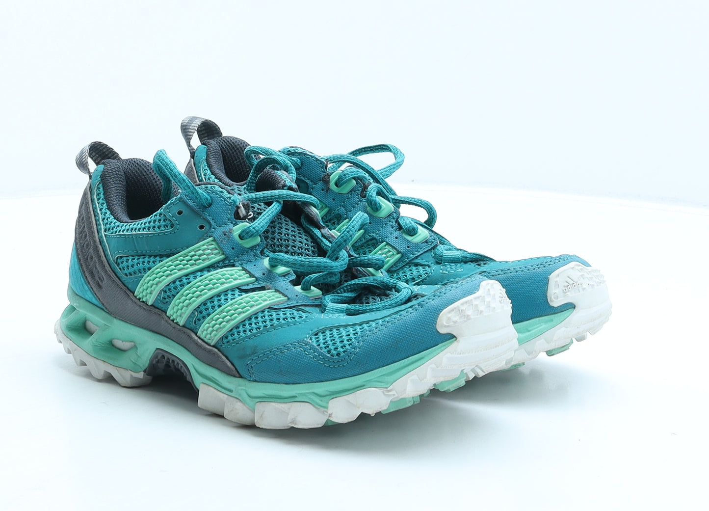 adidas Womens Green Fabric Trainer UK 4 36.5