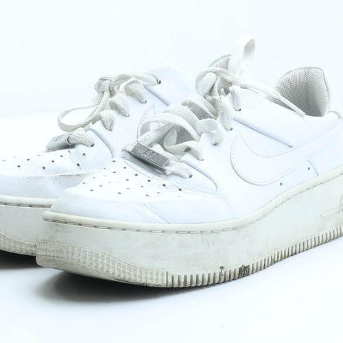 Nike Womens White Polyester Trainer UK 6 - Air Force 1