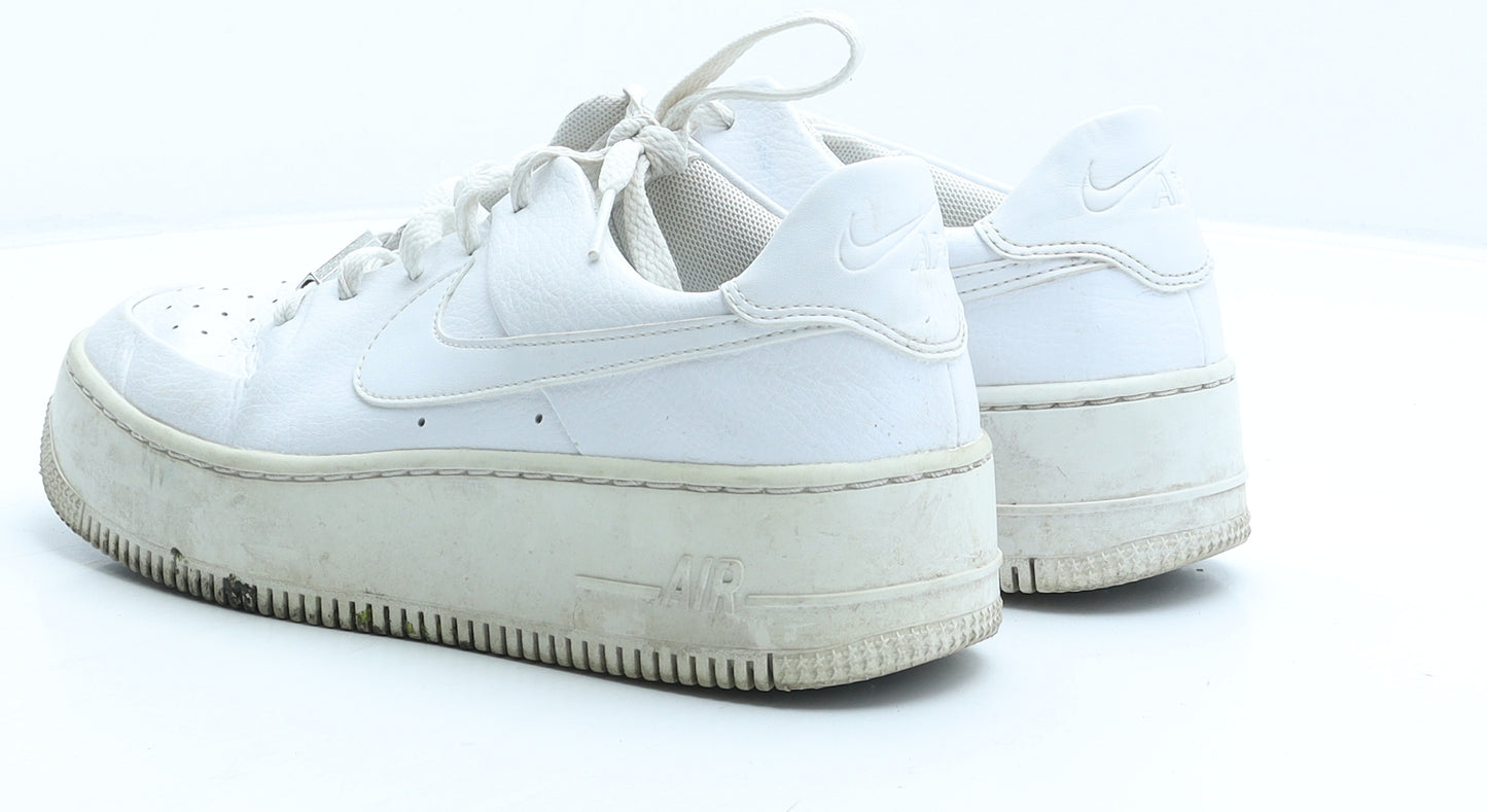 Nike Womens White Polyester Trainer UK 6 - Air Force 1