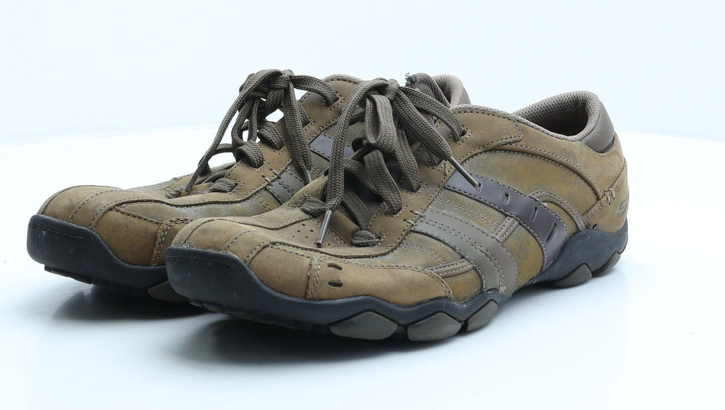 Sketchers Mens Brown Polyamide Trainer UK 10.5