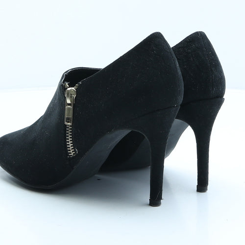 New Look Womens Black Suede Bootie Boot UK 4 37