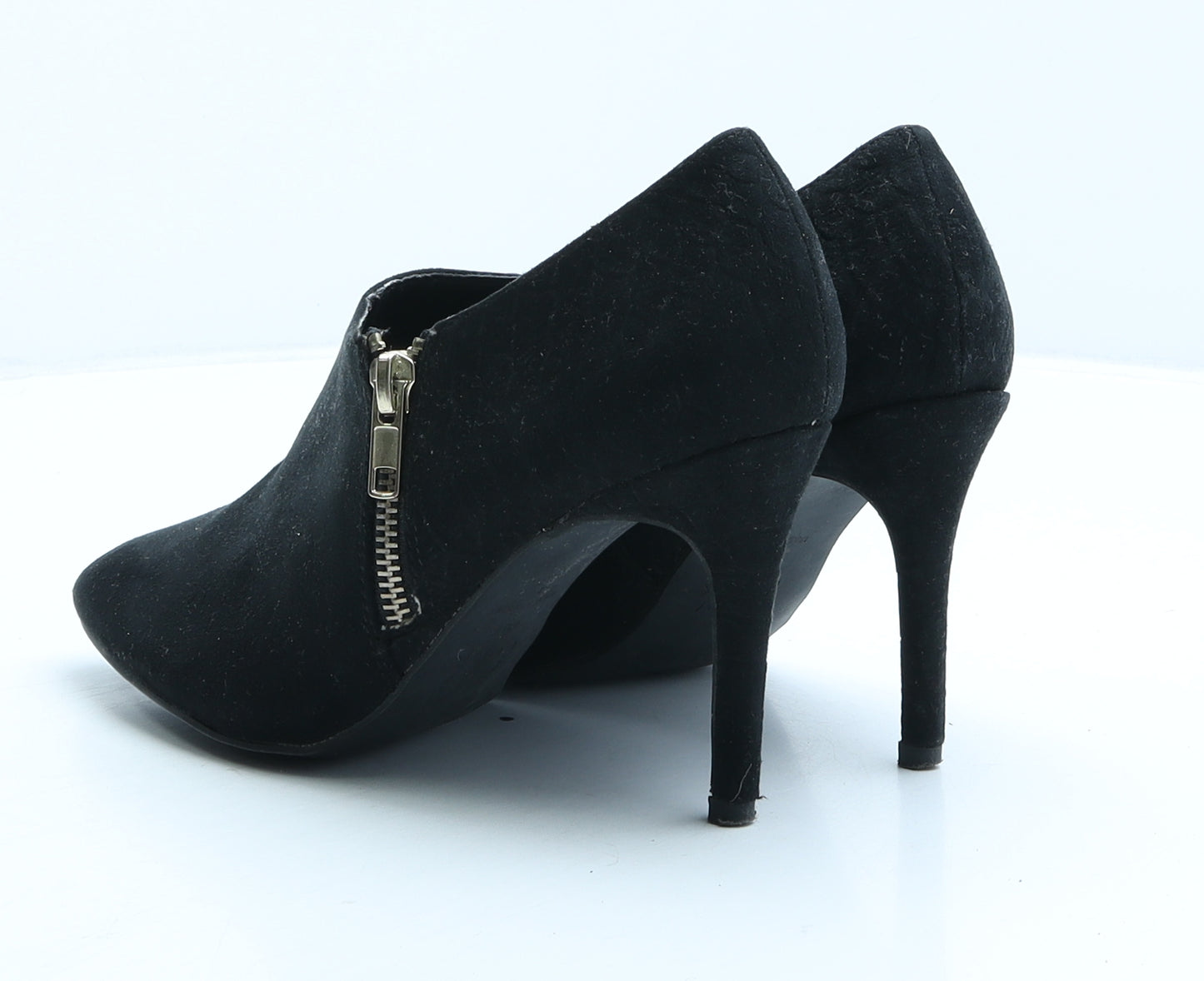 New Look Womens Black Suede Bootie Boot UK 4 37