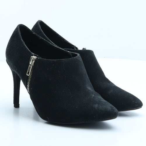 New Look Womens Black Suede Bootie Boot UK 4 37
