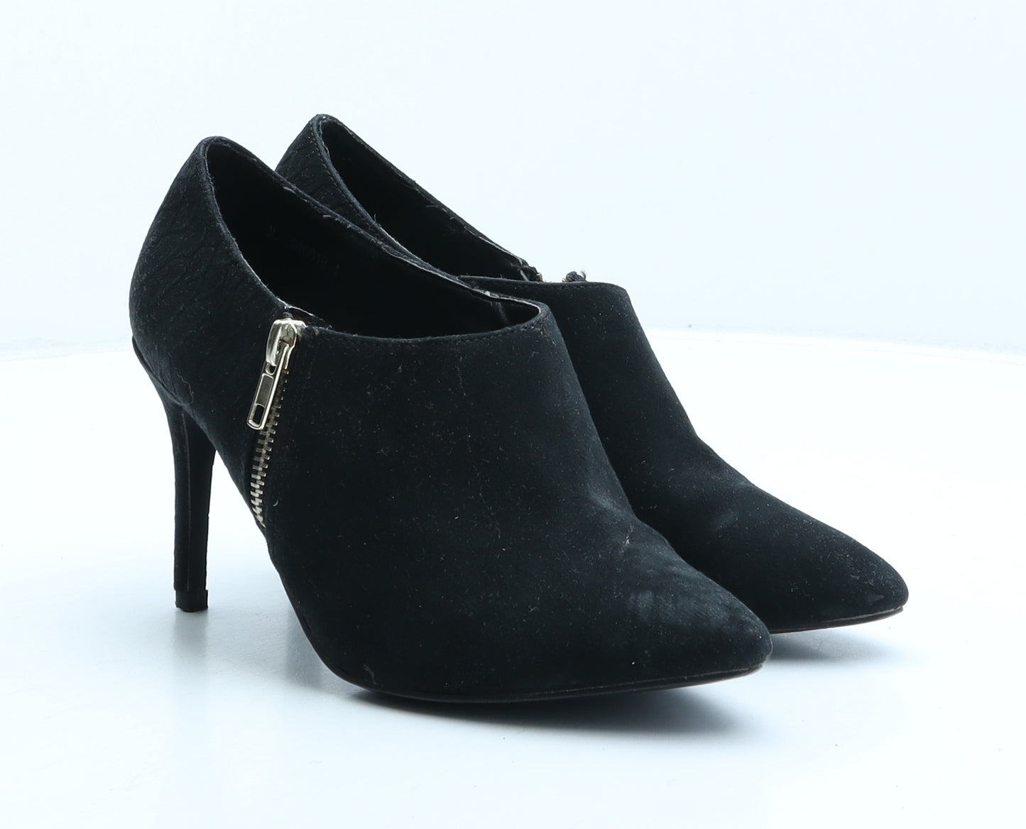 New Look Womens Black Suede Bootie Boot UK 4 37