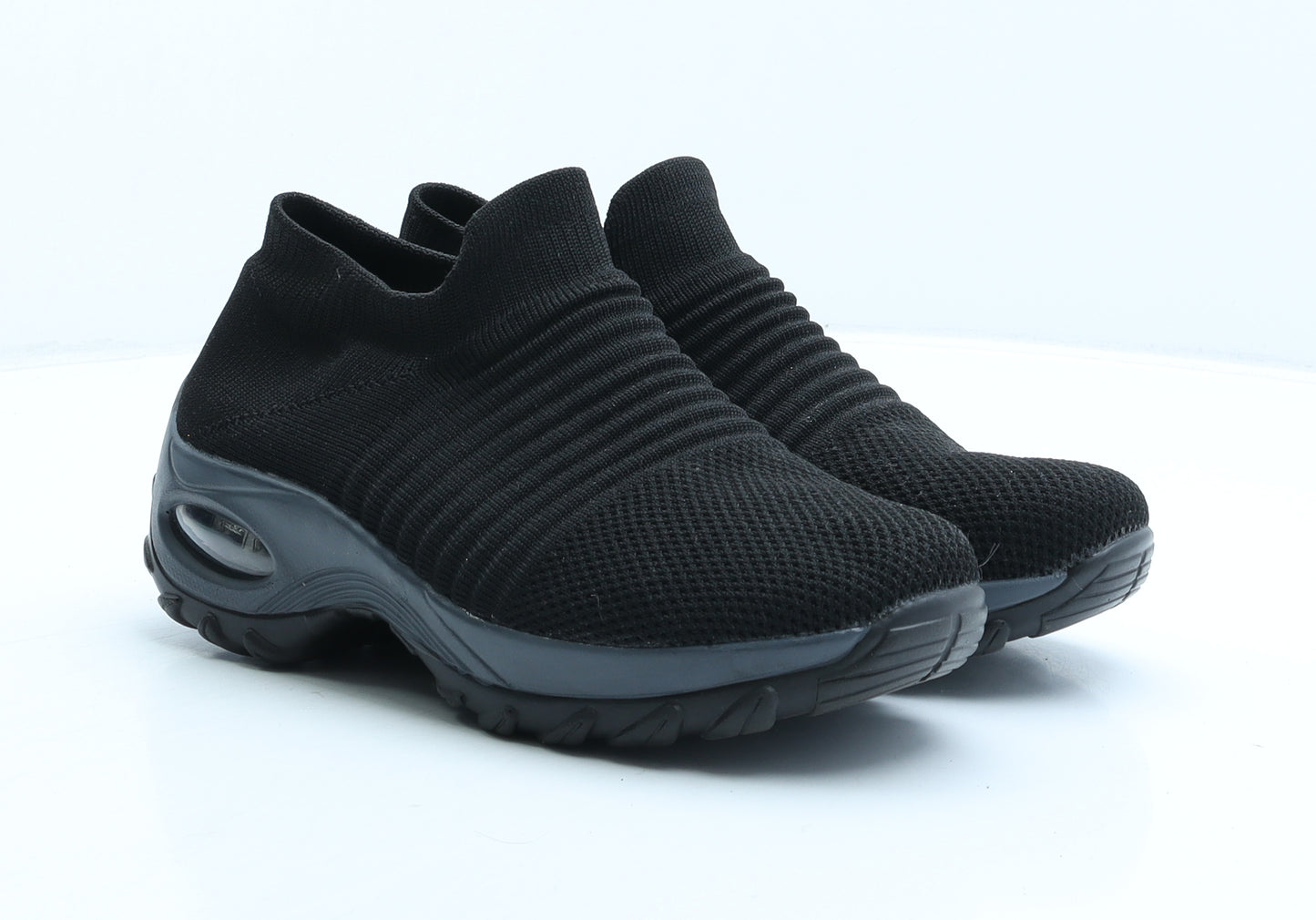 Preworn Womens Black Fabric Trainer UK 6