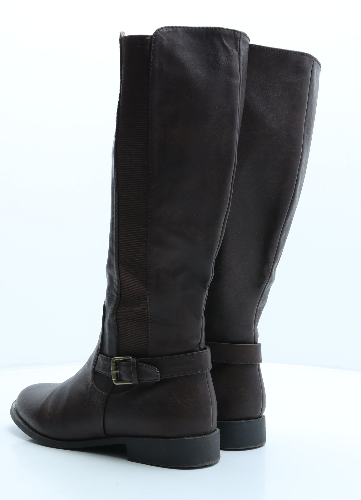 Dorothy Perkins Womens Brown Polyester Biker Boot UK 7