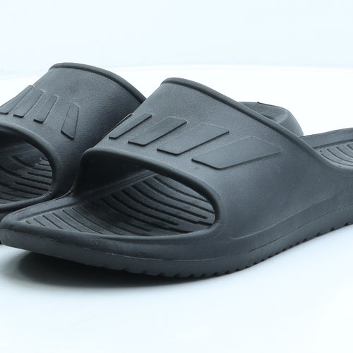 Preworn Mens Black Rubber Slider Sandal UK 12 46