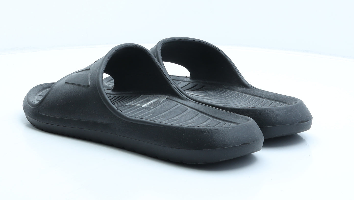 Preworn Mens Black Rubber Slider Sandal UK 12 46