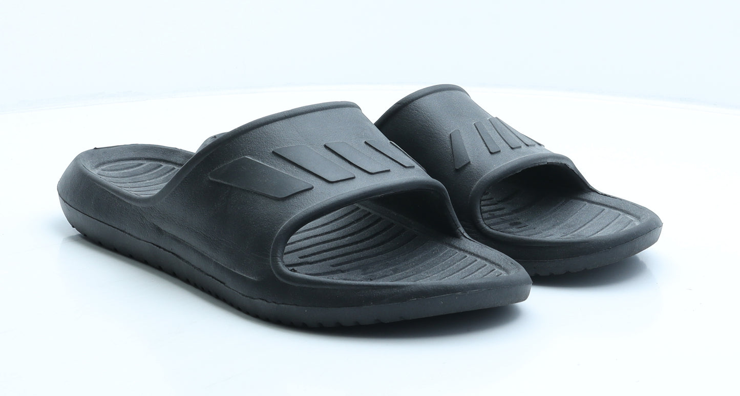 Preworn Mens Black Rubber Slider Sandal UK 12 46