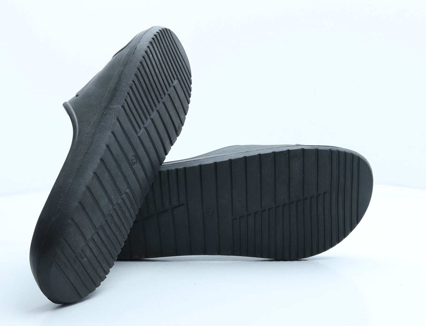 Preworn Mens Black Rubber Slider Sandal UK 12 46