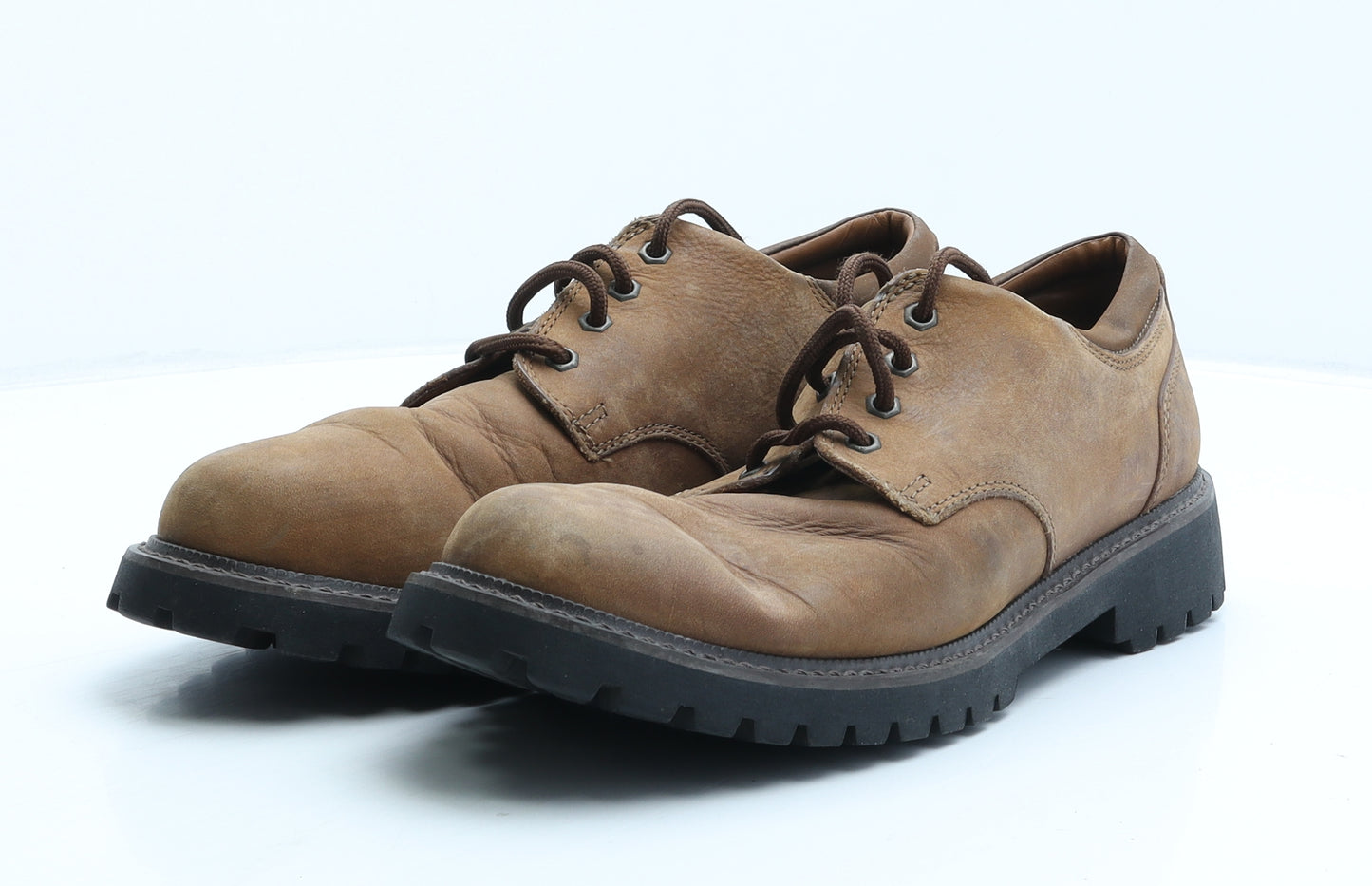 Marks and Spencer Mens Brown Leather Boat Shoe Casual UK 9.5 42.5