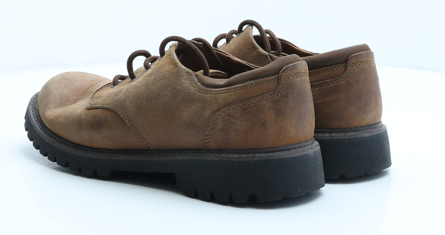 Marks and Spencer Mens Brown Leather Boat Shoe Casual UK 9.5 42.5