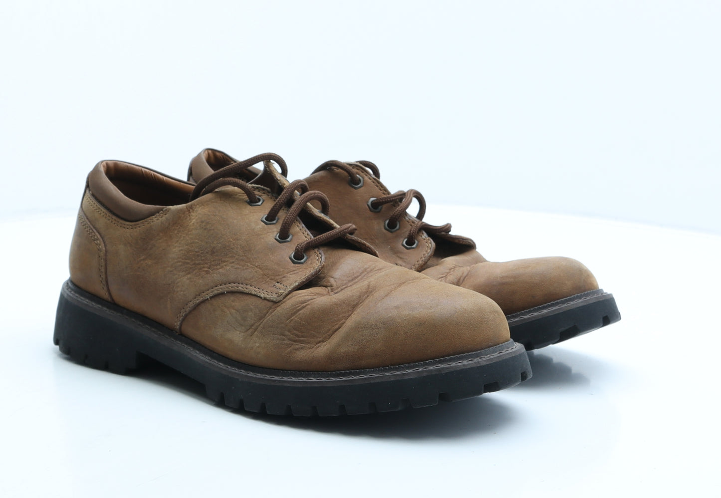 Marks and Spencer Mens Brown Leather Boat Shoe Casual UK 9.5 42.5
