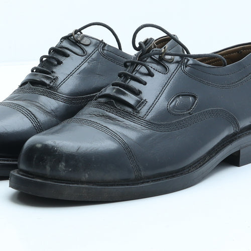 Sterling & Hunt Mens Black Leather Oxford Dress UK 7