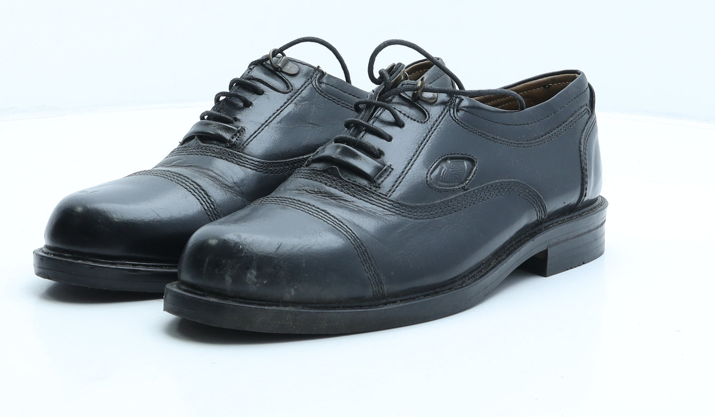 Sterling & Hunt Mens Black Leather Oxford Dress UK 7