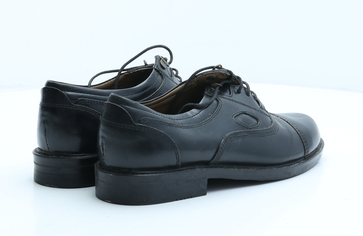 Sterling & Hunt Mens Black Leather Oxford Dress UK 7