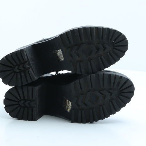 Missguided Womens Black Polyester Chelsea Boot UK 3 36 - Croc Texture