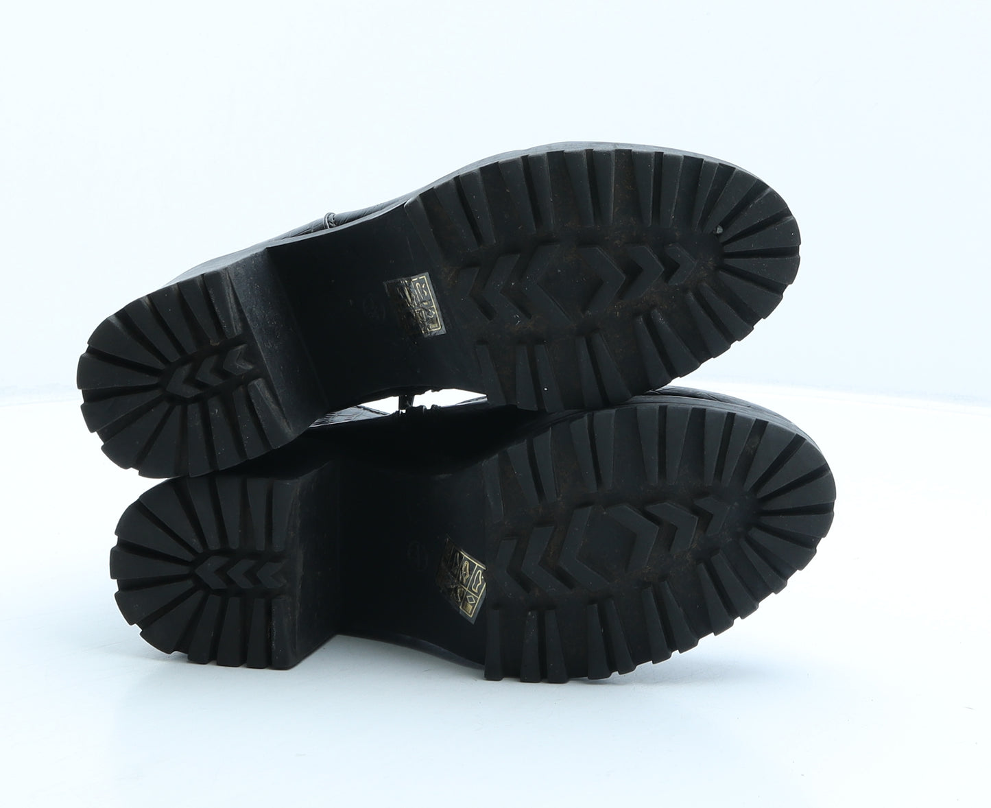 Missguided Womens Black Polyester Chelsea Boot UK 3 36 - Croc Texture